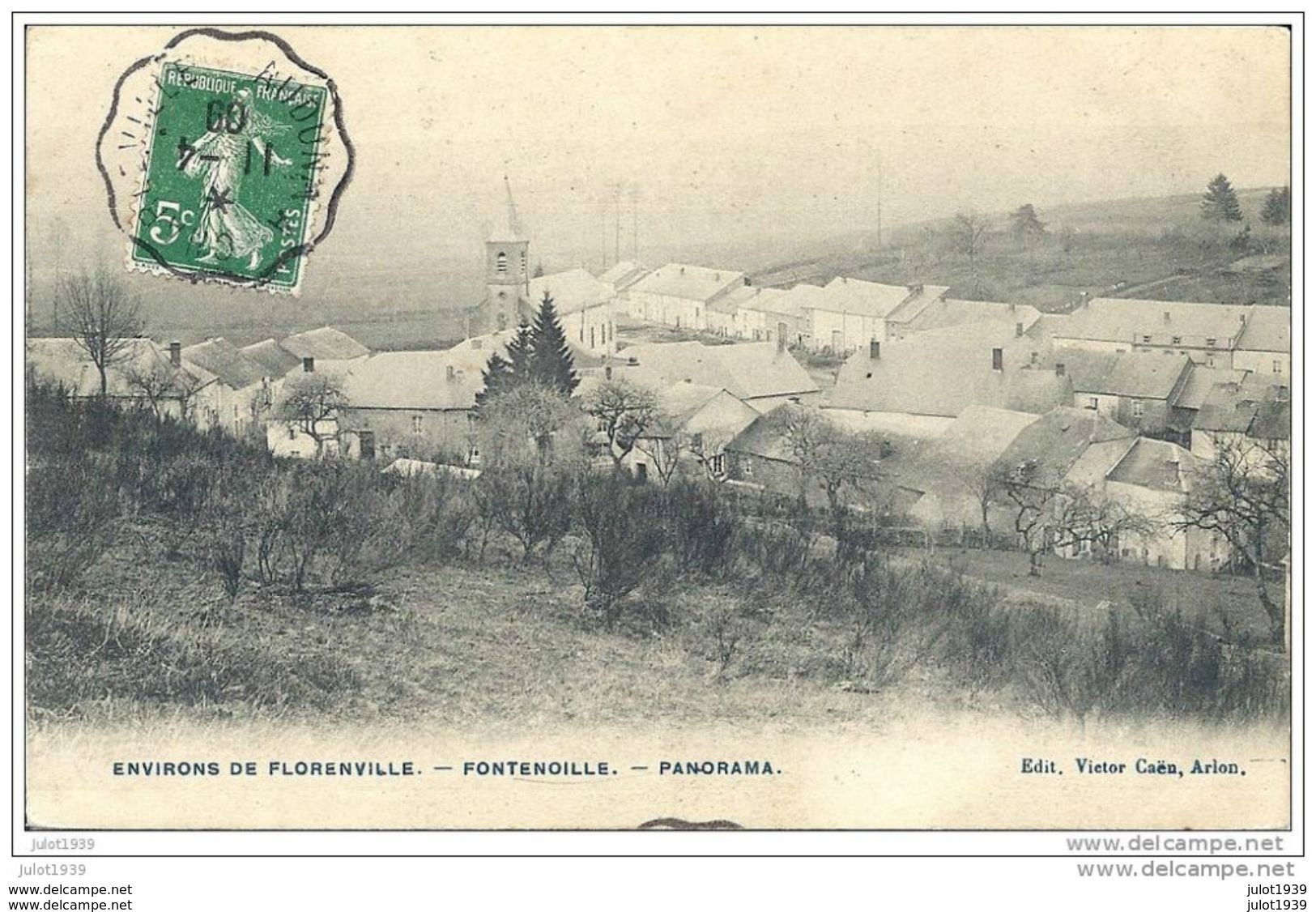 FONTENOILLE ..--  Panorama . 1909 Vers VINCENNES . Voir Verso . - Florenville