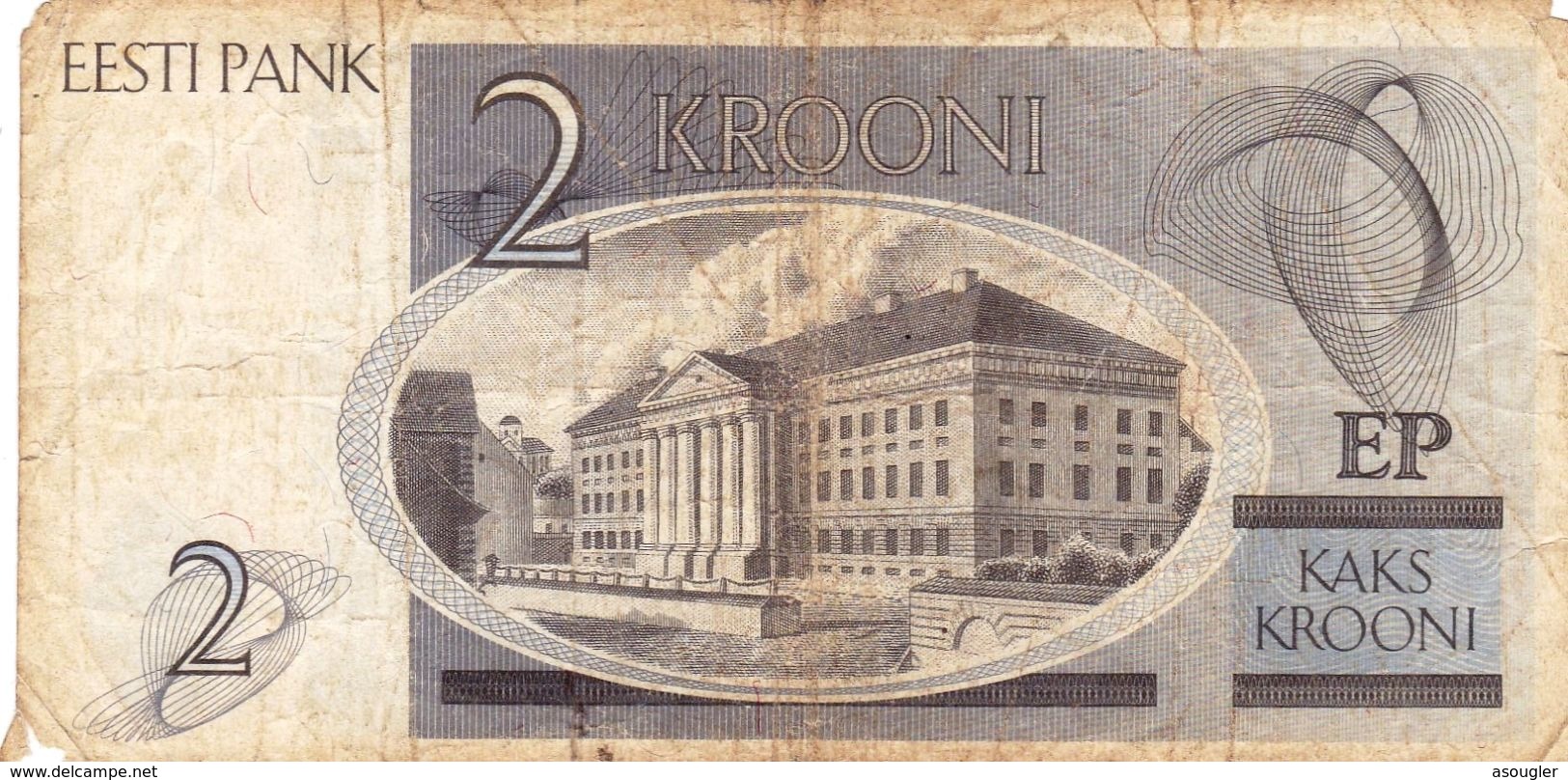 Estonia 2 Krooni 1992 G P-70a "free Shipping Via Regular Air Mail (buyer Risk)" - Estland