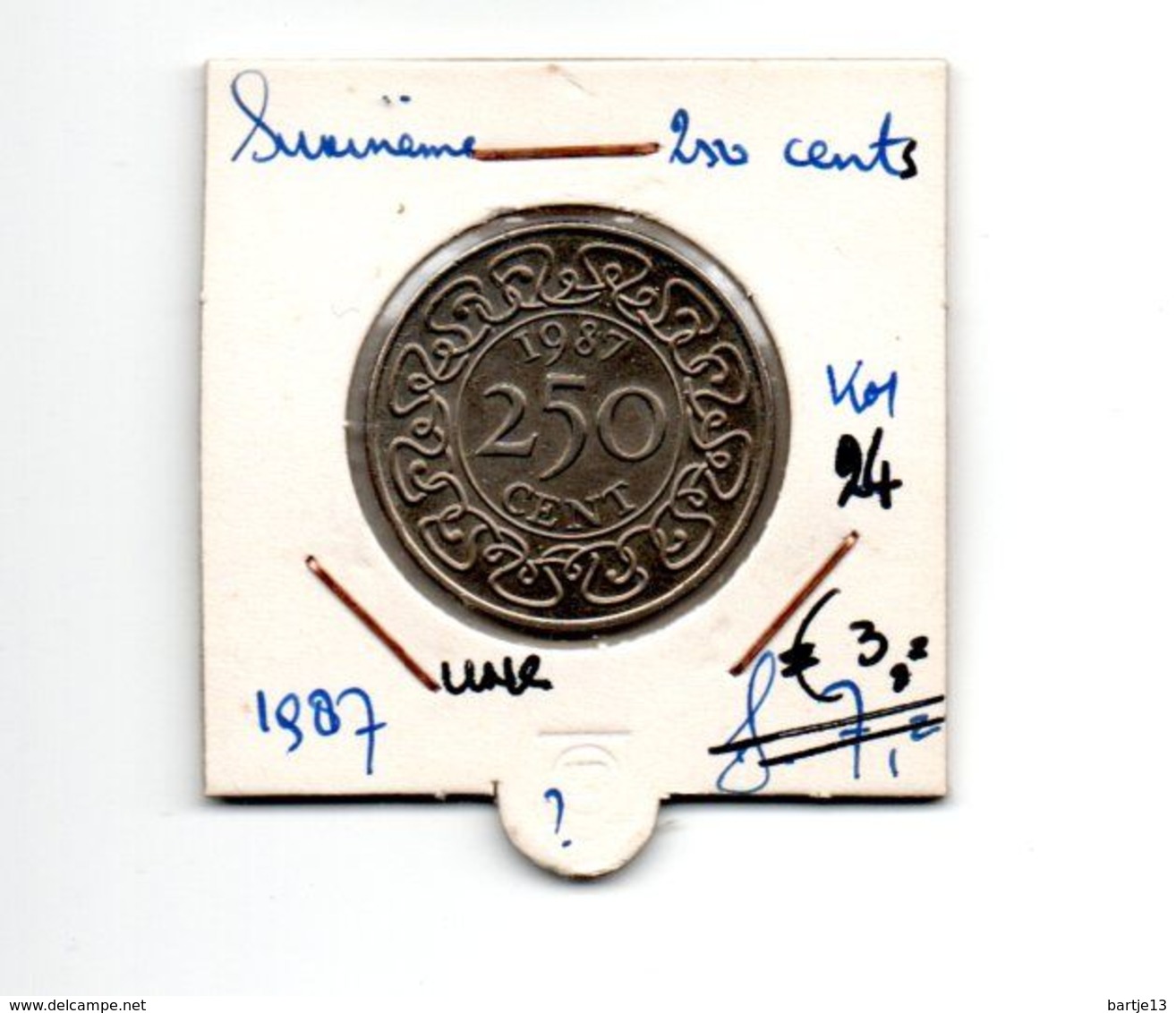 SURINAME 250 CENT 1987 - Unclassified