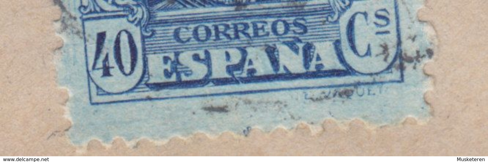 ERROR Variety BIG Perf. Tooth !! Spain A. MARTINEZ GONZÁLEZ, MURCIA 1927 Cover Letra HAMBURG Germany 40c. Alphonse XIII. - Variedades & Curiosidades