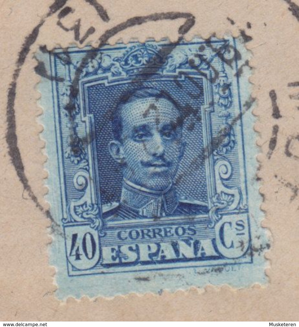 ERROR Variety BIG Perf. Tooth !! Spain A. MARTINEZ GONZÁLEZ, MURCIA 1927 Cover Letra HAMBURG Germany 40c. Alphonse XIII. - Variedades & Curiosidades