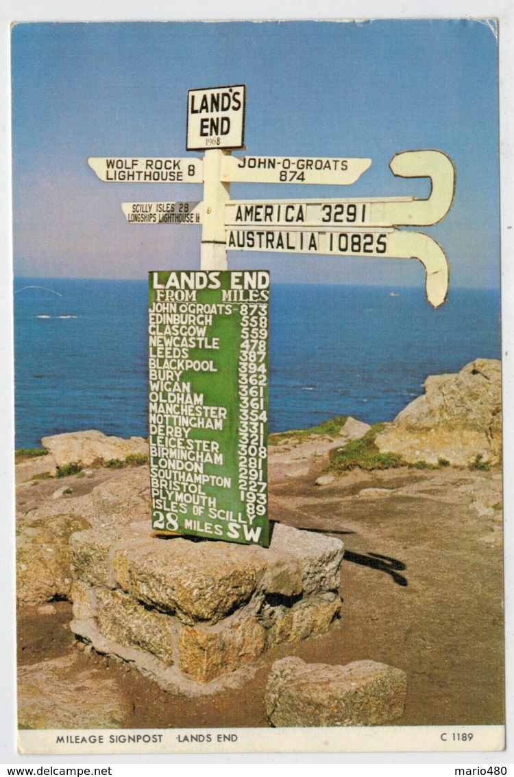 LAND'END      MILEAGE  SIGNPOST           (VIAGGIATA) - Land's End