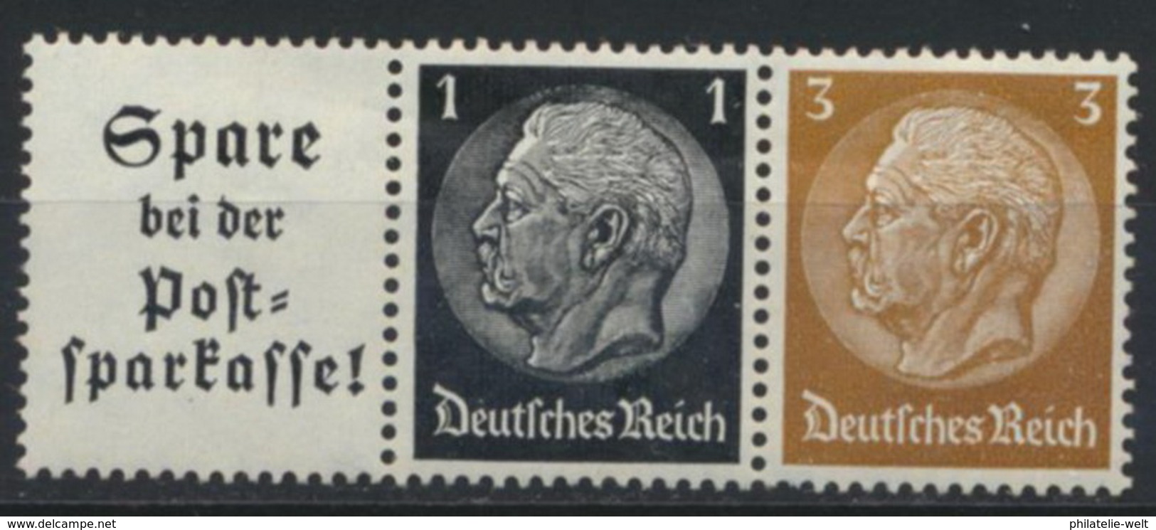 Deutsches Reich Zusammendruck W100 ** Postfrisch - Zusammendrucke