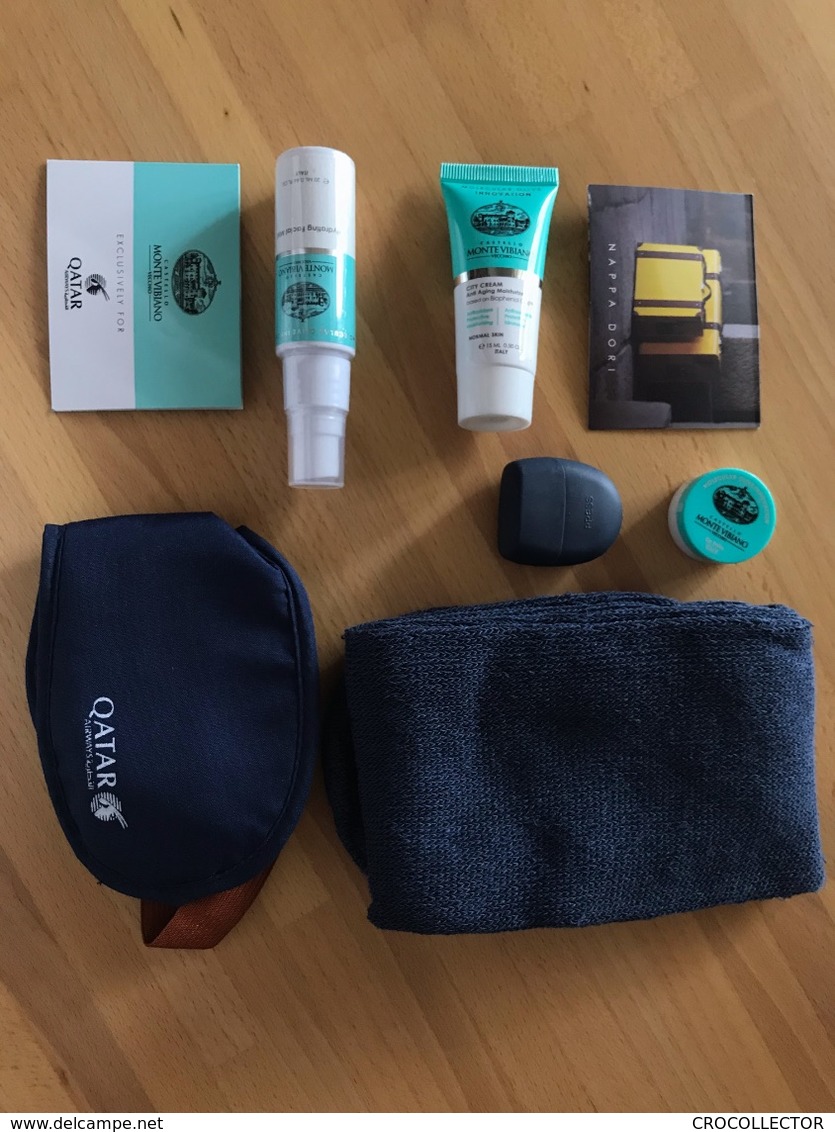 QATAR AIWAYS BUSINESS CLASS AMENITY KIT BRIC'S & CASTELLO MONTE VIBIANO - Unused With Full Content - Giveaways