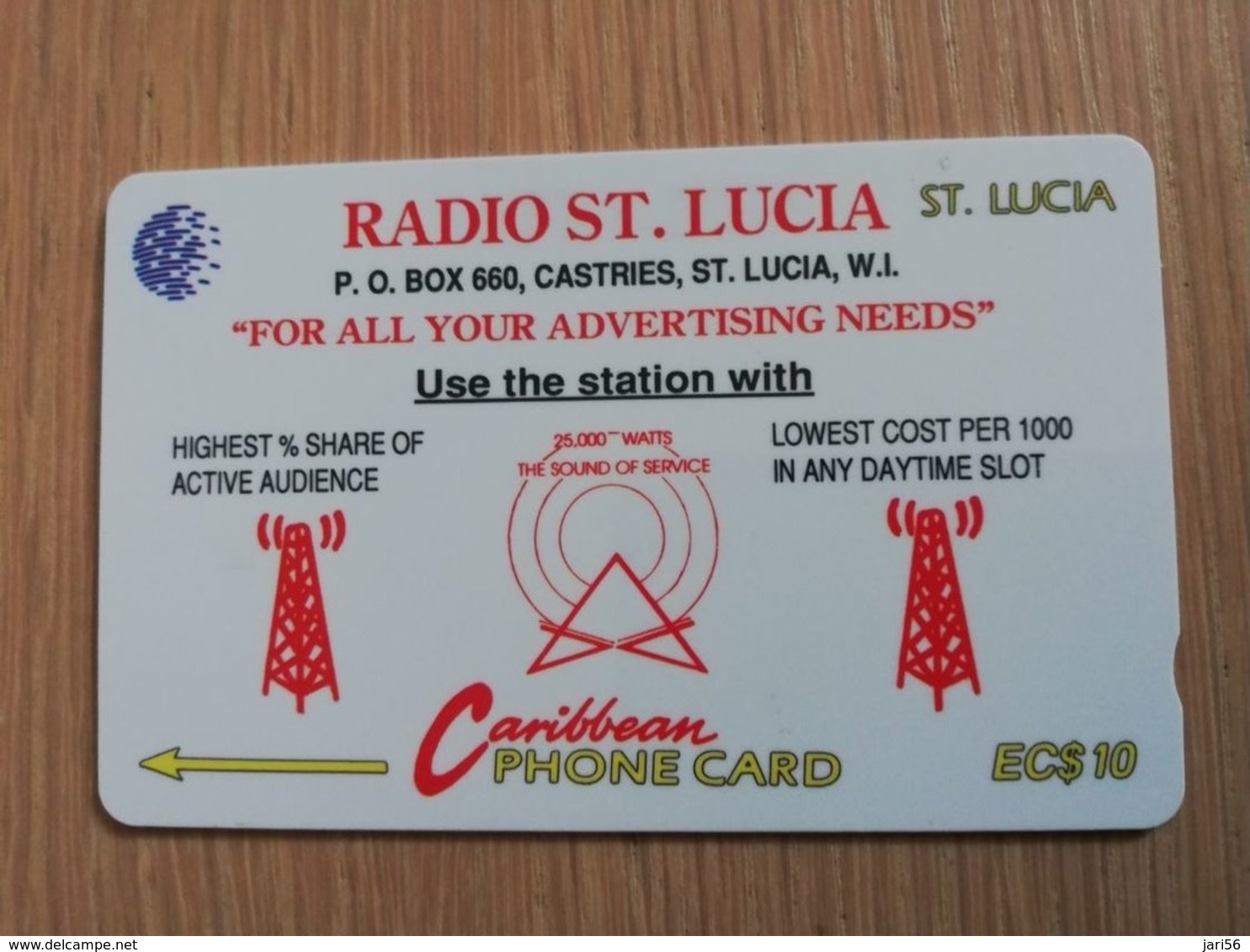 ST LUCIA    $ 10   CABLE & WIRELESS  STL-17A  17CSLA        Fine Used Card ** 2417** - St. Lucia