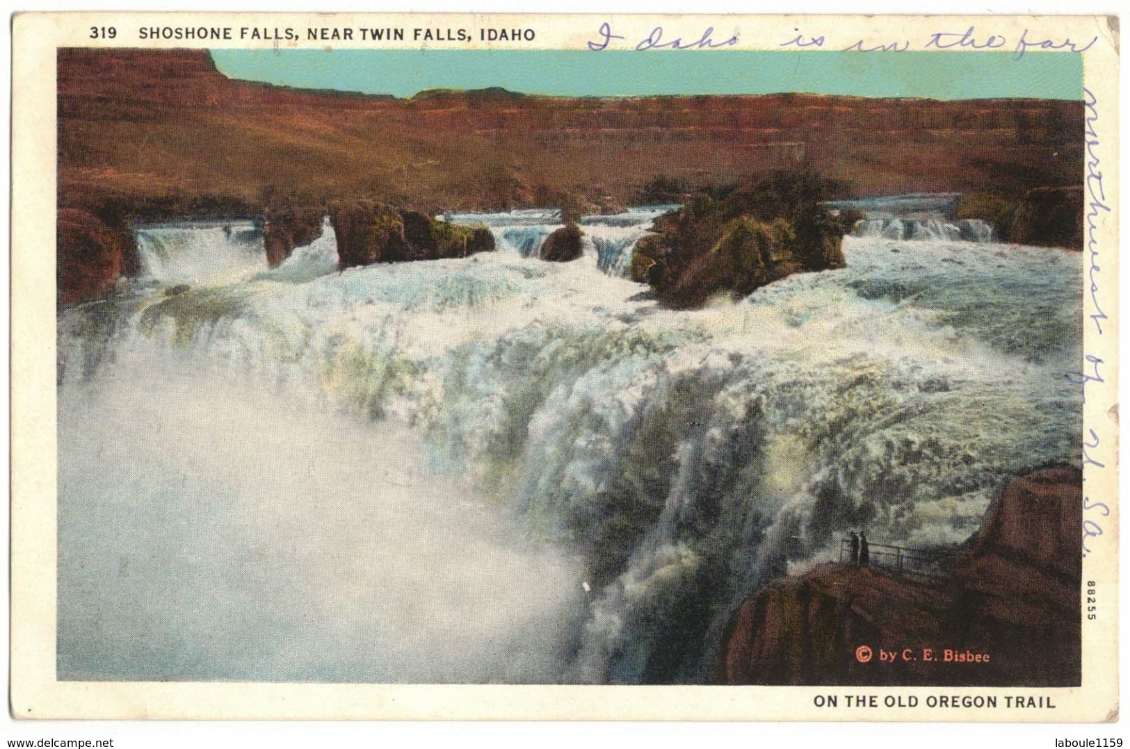 ETATS UNIS D'AMERIQUE USA - SHOSHONE FALLS NEAR TWIN FALLS IDAHO - ON THE OLD OREGON TRAIL - Circulé BLOOMINGTON INDIANA - Idaho Falls