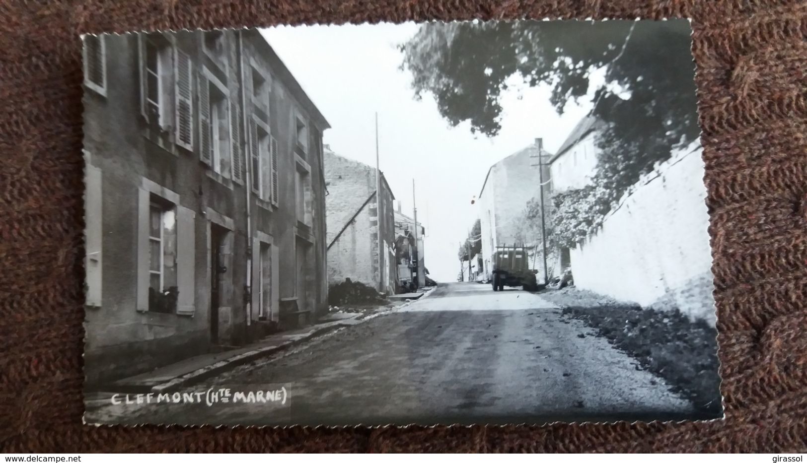 CPSM CLEFMONT HTE MARNE RUE AVEC UN CAMION  1959 ? - Clefmont