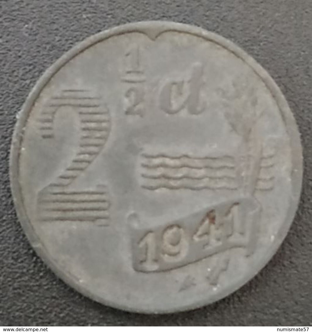 PAYS BAS - NEDERLAND - 2 ½ - 2 1/2 CENTS 1941 - Wilhelmina - Occupation Allemande - KM 171 - 2.5 Cent