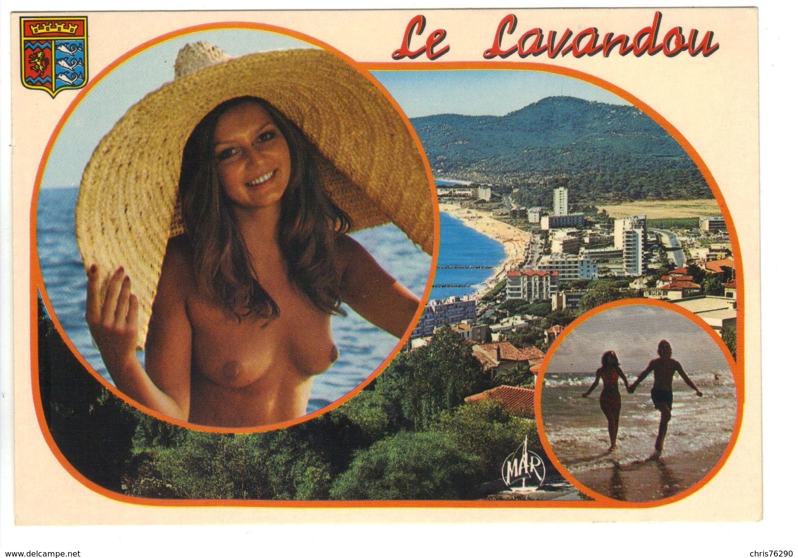 Lot 2 Cartes CPM 83 LE LAVANDOU Multivues Pin Up Seins Nus Et Vue Aérienne Années 1970 - Le Lavandou