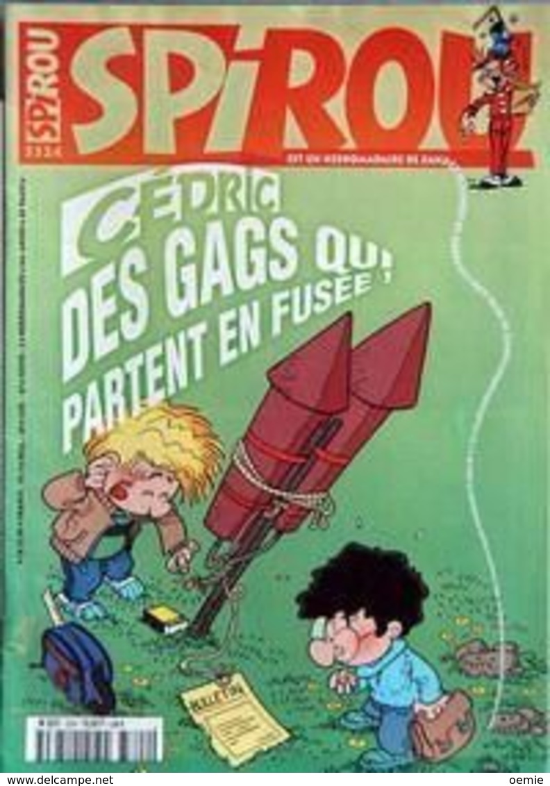 SPIROU  N° 3324  Decembre 2001 - Spirou Et Fantasio