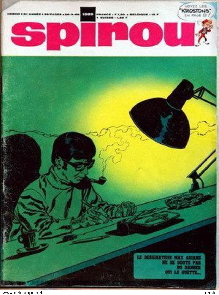 SPIROU  N° 1589  Septembre 1968 - Spirou Et Fantasio