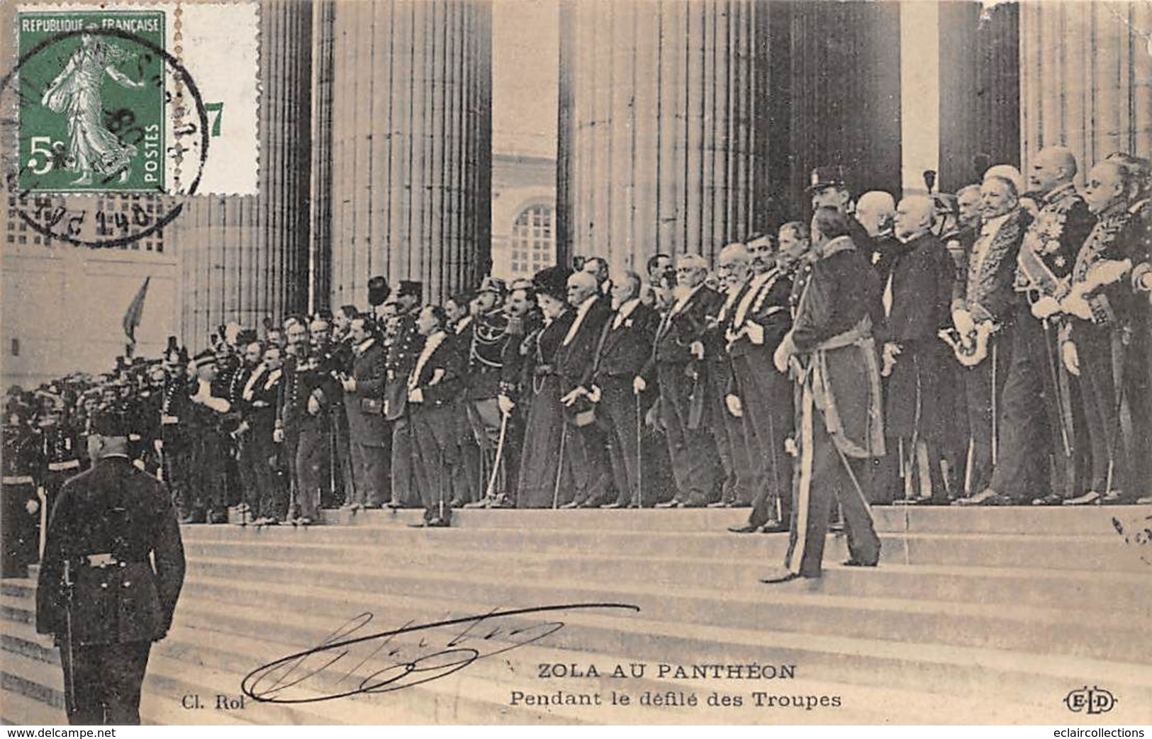 Thème  Funérailles: Zola Au Panthéon.  Pendant Le Défilé Des Troupes     ( Voir Scan) - Funeral