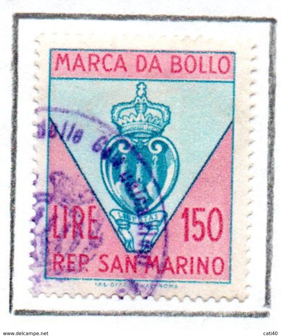 REPUBBLICA DI SAN MARINO MARCA DA BOLLO L. 150 - Steuermarken