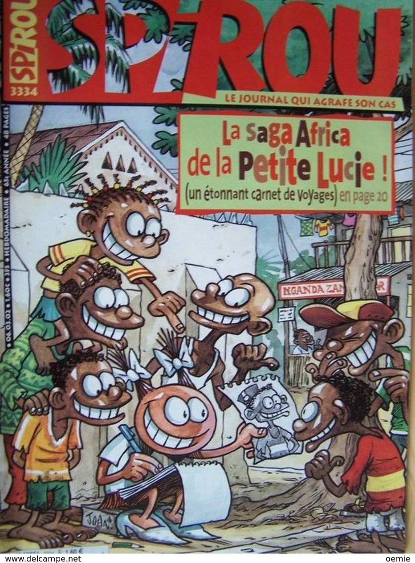 SPIROU  N°   3334  MARS  2002 - Spirou Et Fantasio