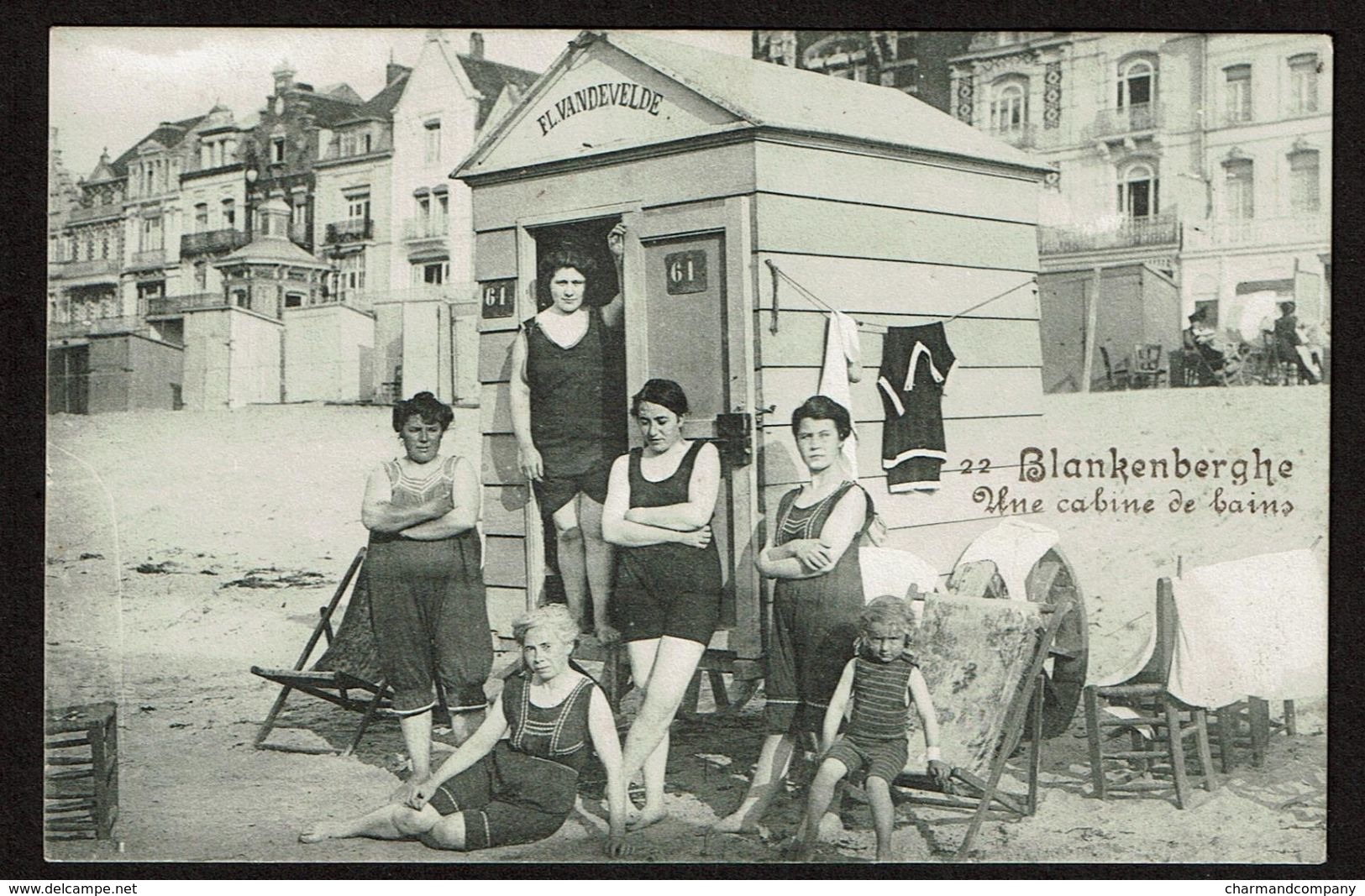 Blankenberghe - Une Cabine De Bains - Cabine Fl. Vandevelde - Edit. Légia - 2 Scans - Blankenberge