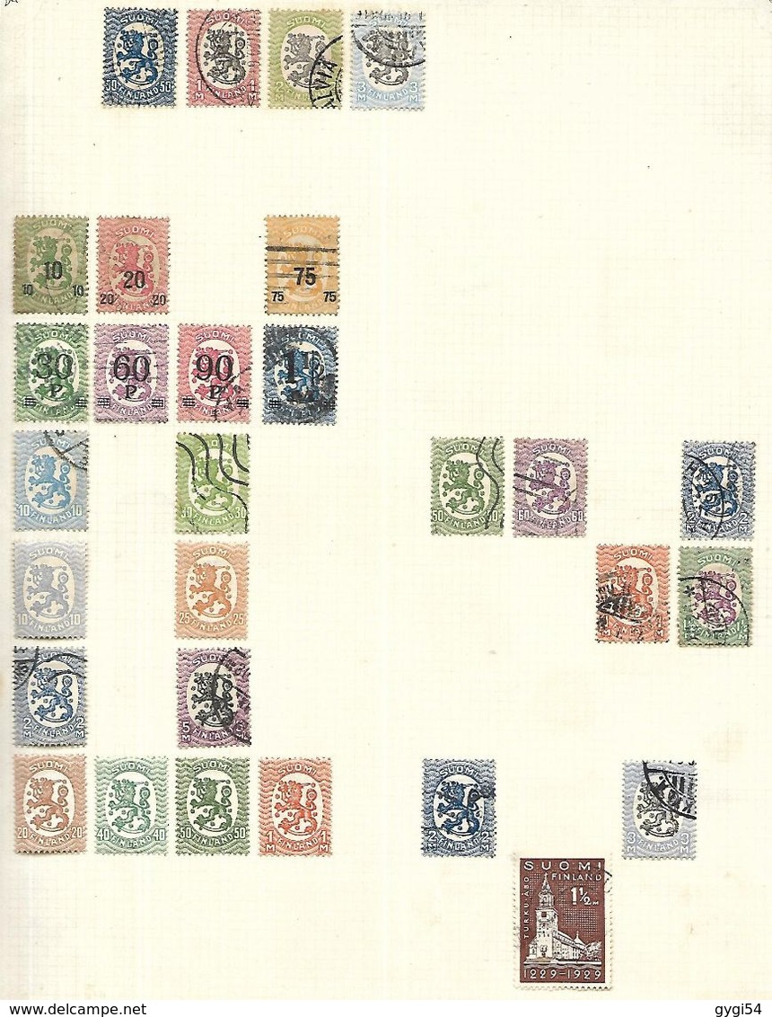 Finlande 1875 - 1929   LOT - Sammlungen