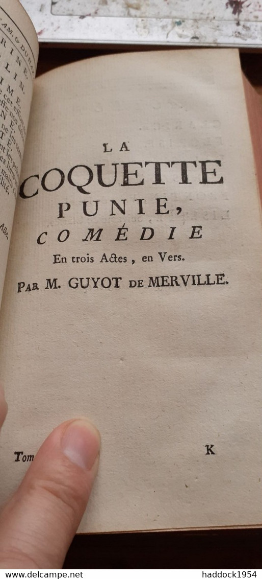 Oeuvres De Théâtre  Tome 3 GUYOT DE MERVILLE Veuve Duchesne 1766 - Jusque 1700