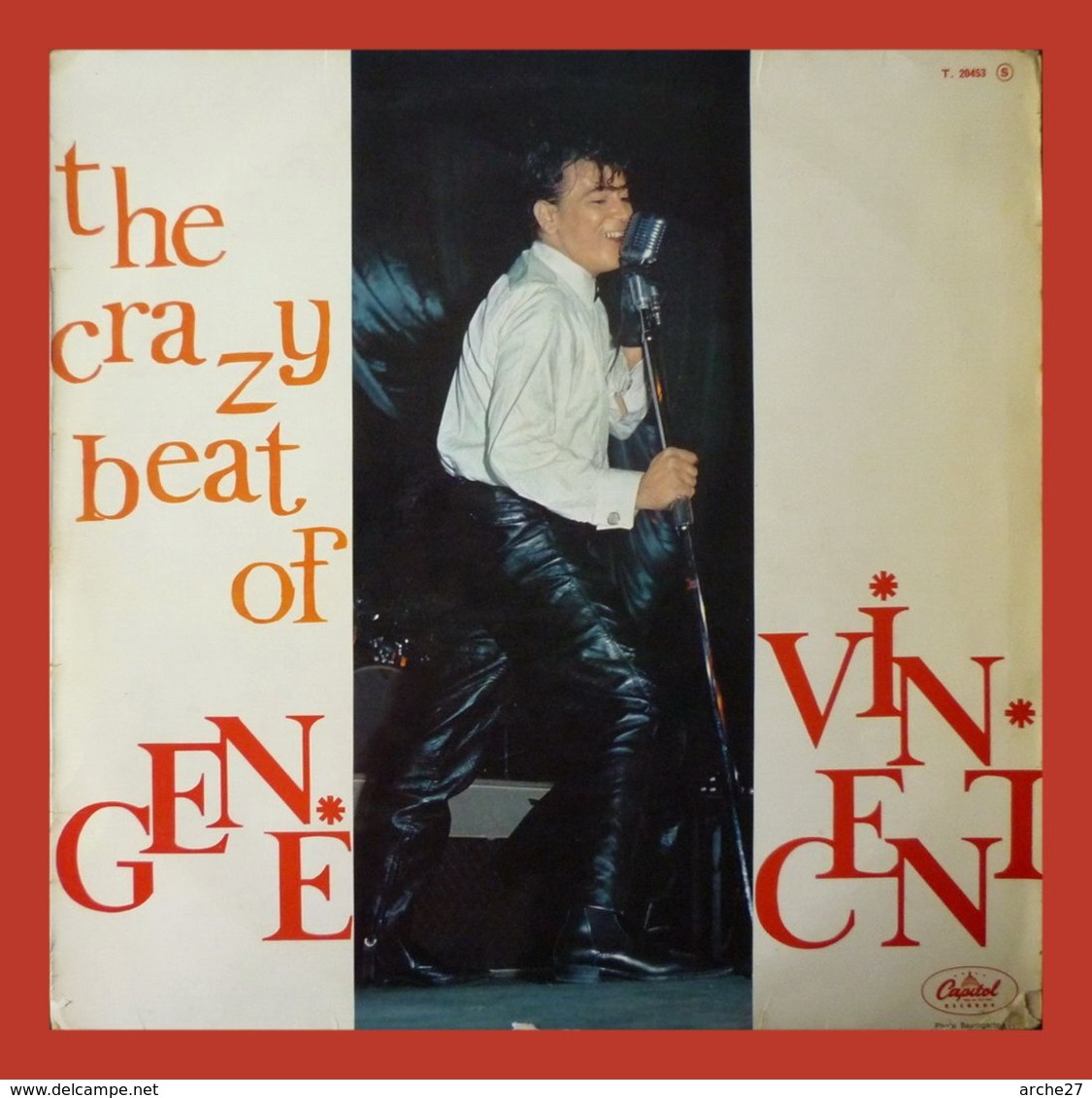 GENE VINCENT - LP - 33T - Disque Vinyle - The Crazy Beat Of Gene Vincent - T 20453 - Rock