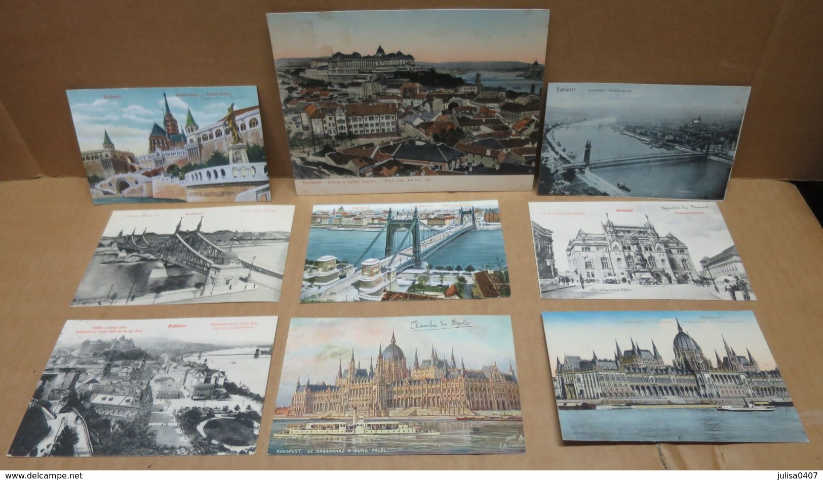 BUDAPEST (Hongrie) Ensemble De 8 Cartes + Une Carte Double Vues Diverses De La Ville - Hongarije