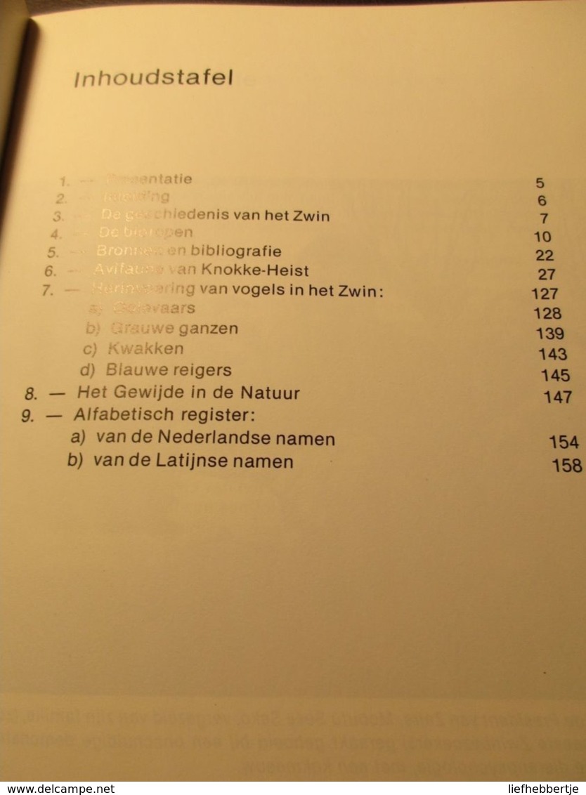 De Vogels Van Het Zwin En Van Knokke-Heist - Door Leon Lippens   - 1980 - Zwinstreek - Geschiedenis