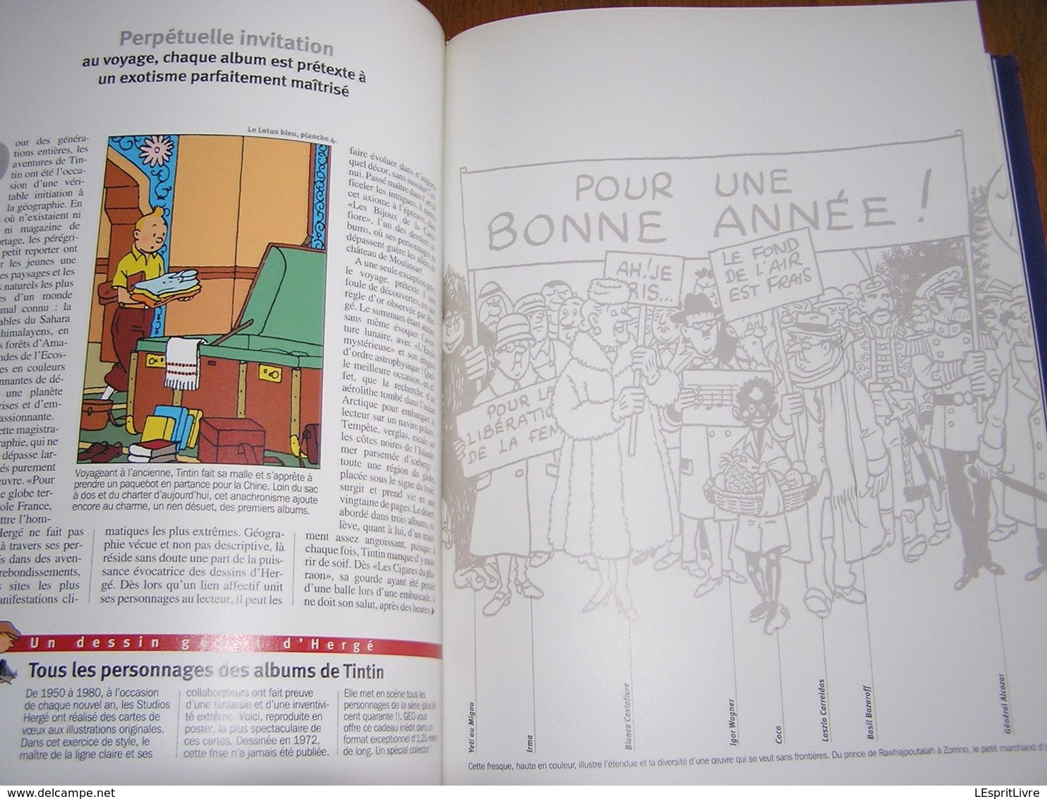 L'ALBUM GEO Tintin Grand Voyageur du Siècle Hergé Milou Tournesol Haddock Monde Bandes Dessinées BD
