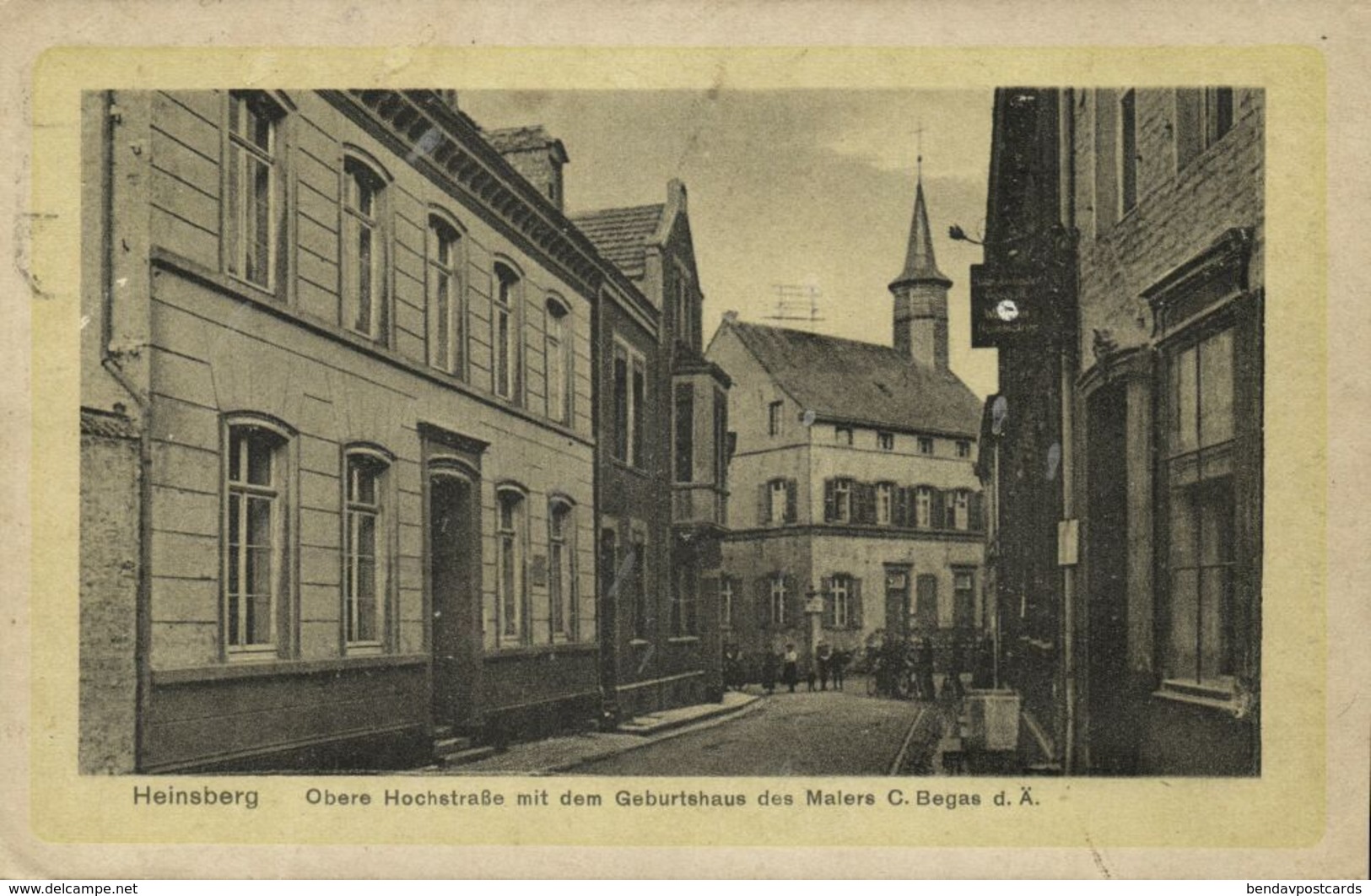 HEINSBERG, Obere Hochstraße Mit Geburtshaus Malers C. Begas D. Ä. (1922) AK - Heinsberg