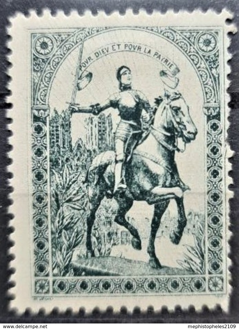 FRANCE 1915 - Vignette De Propagande JEANNE D'ARC - Grande Version - Guerre (timbres De)