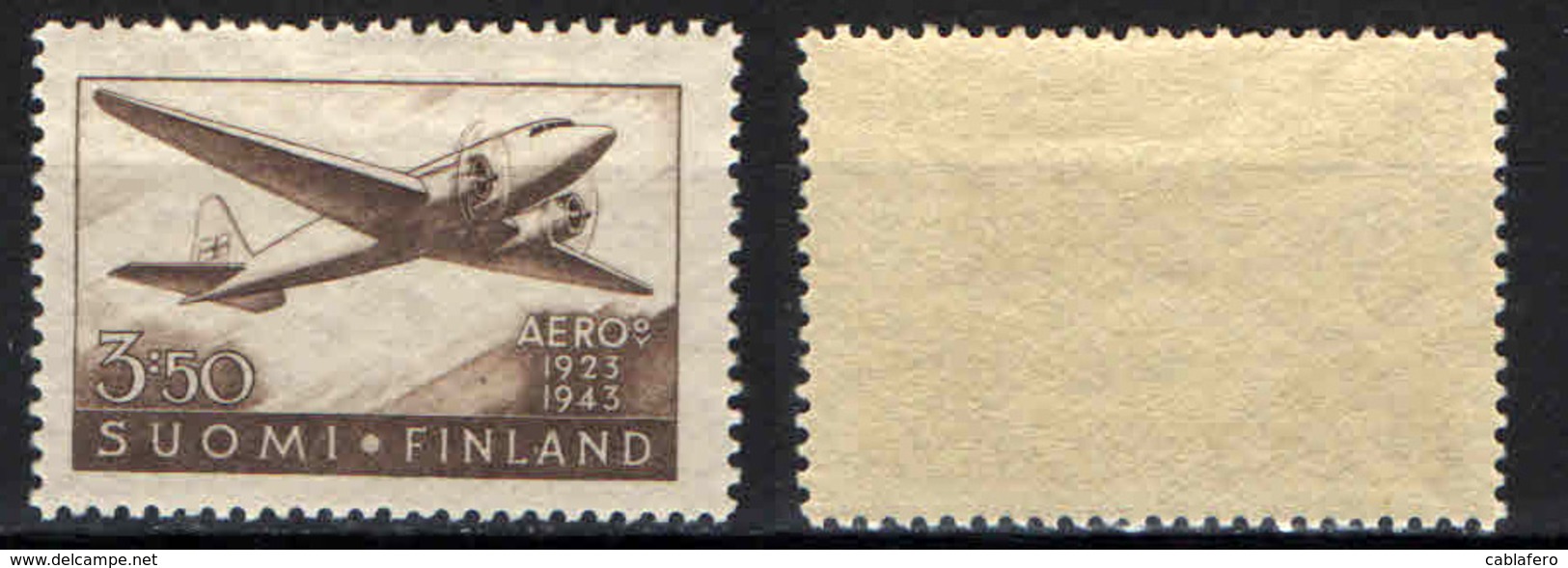 FINLANDIA - 1944 - 20° ANNIVERSARIO DEL SERVIZIO POSTALE AEREO DELLA AEREO O. Y. - MNH - Unused Stamps