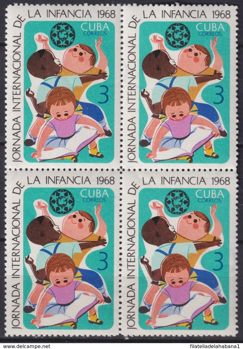 1968.104 CUBA 1968 MNH Ed.1575 JORNADA DE LA INFANCIA. BLOCK 4. - Sonstige & Ohne Zuordnung