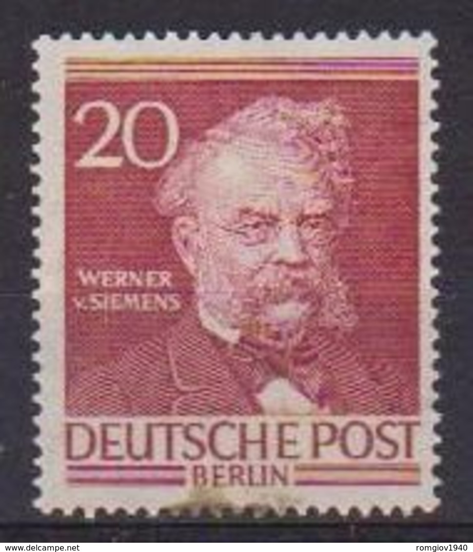 GERMANIA BERLINO 1952-53  BERLINESI CELEBRI UNIF. 83  MLH VF - Unused Stamps