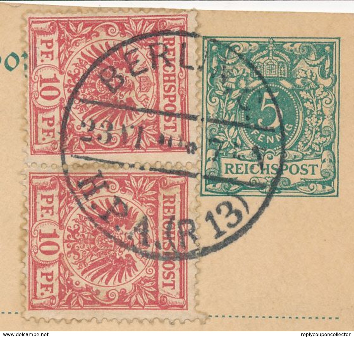 BERLIN  H.P.A.  (R 13)  -  Postkarte Als Rohrpost Nach  BERLIN. N. 58 - Cartas & Documentos