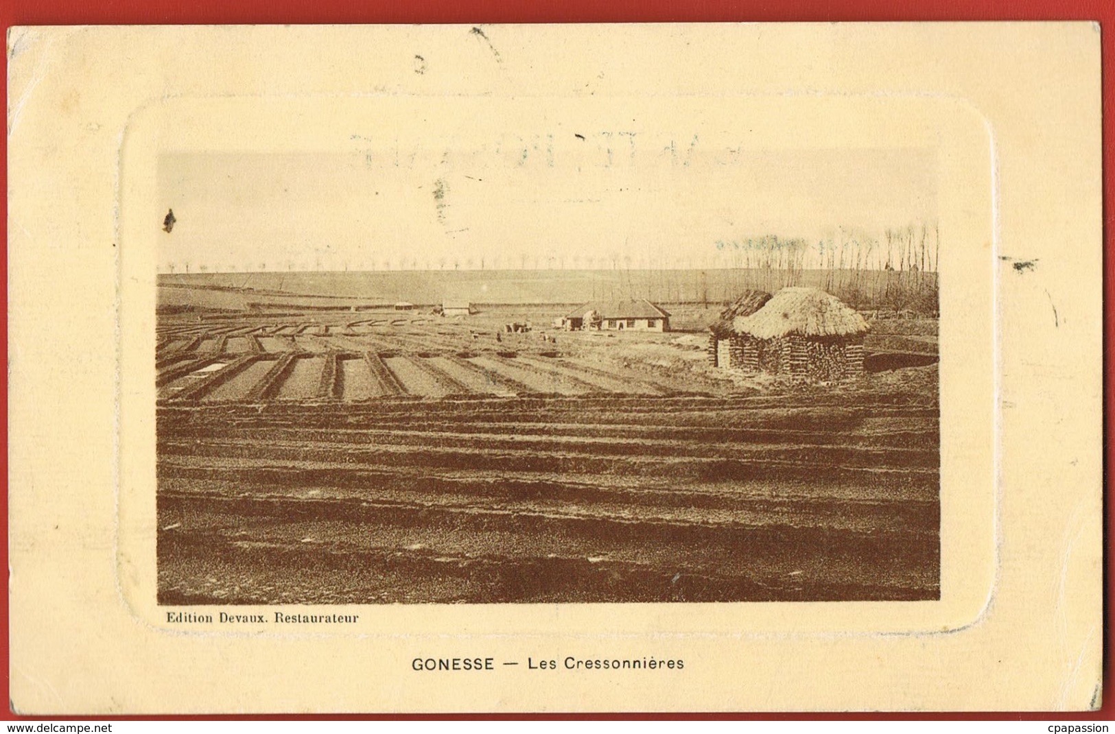 95- GONESSE - Les Cressonnières -Edition Devaux Restaurateur- Circulée 1911- Scans Recto Verso - Gonesse