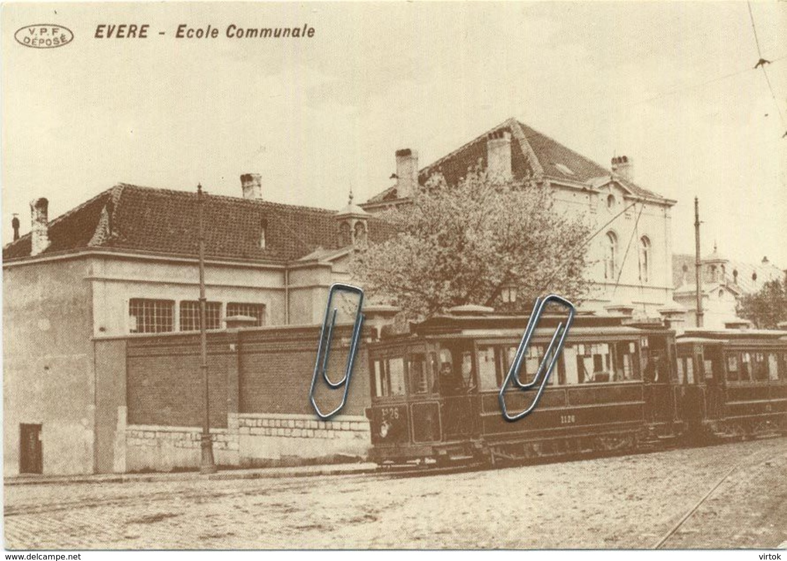 EVERE :  Ecole Communale  TRAM  (  Carte ADEPS  15 X 10.5 Cm ) - Evere