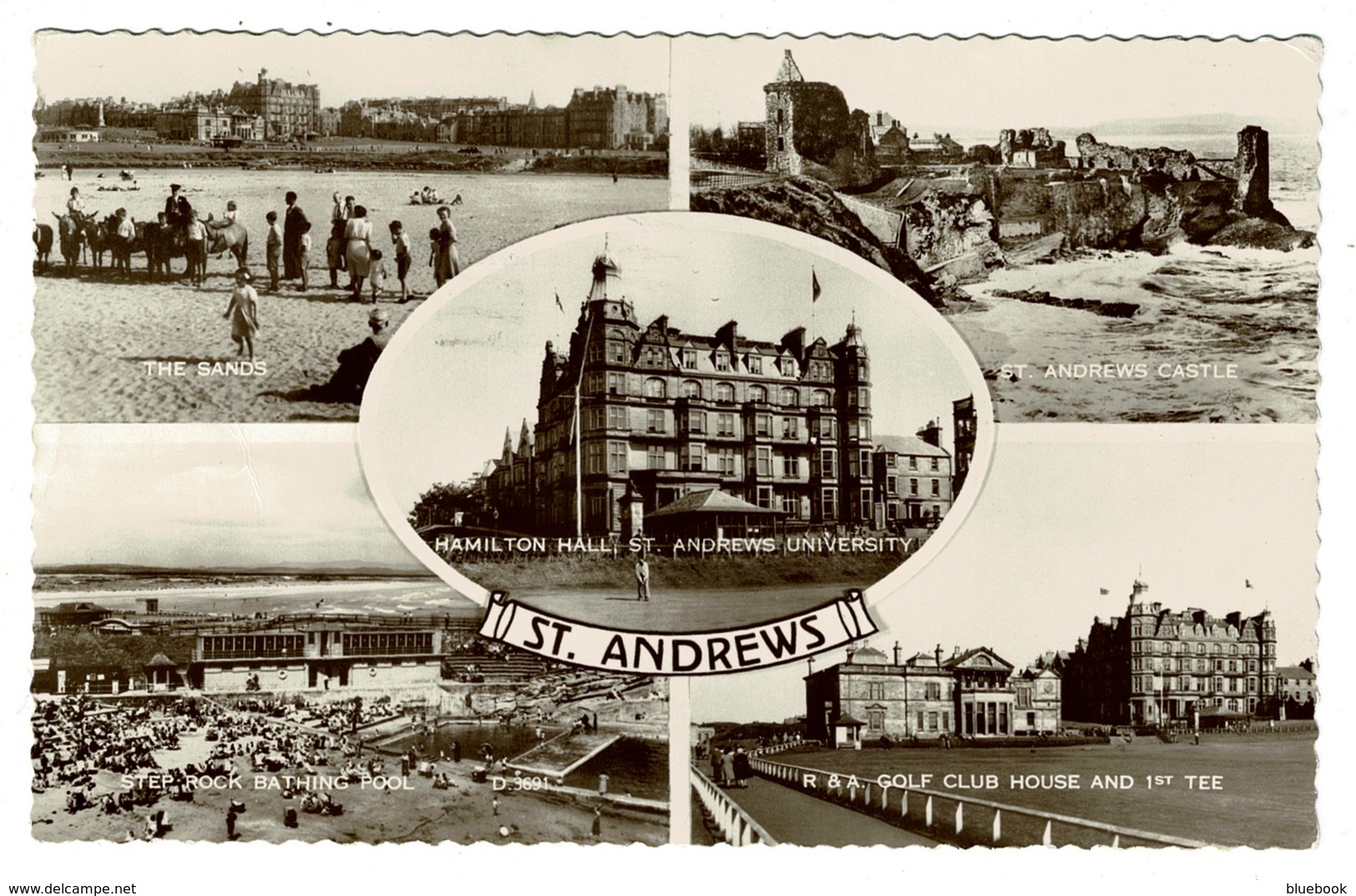 Ref 1374 - 1963 Postcard - St Andrews Fife - Scotland Posted Carnoustie - Golf & Lifeboat Interest - Fife