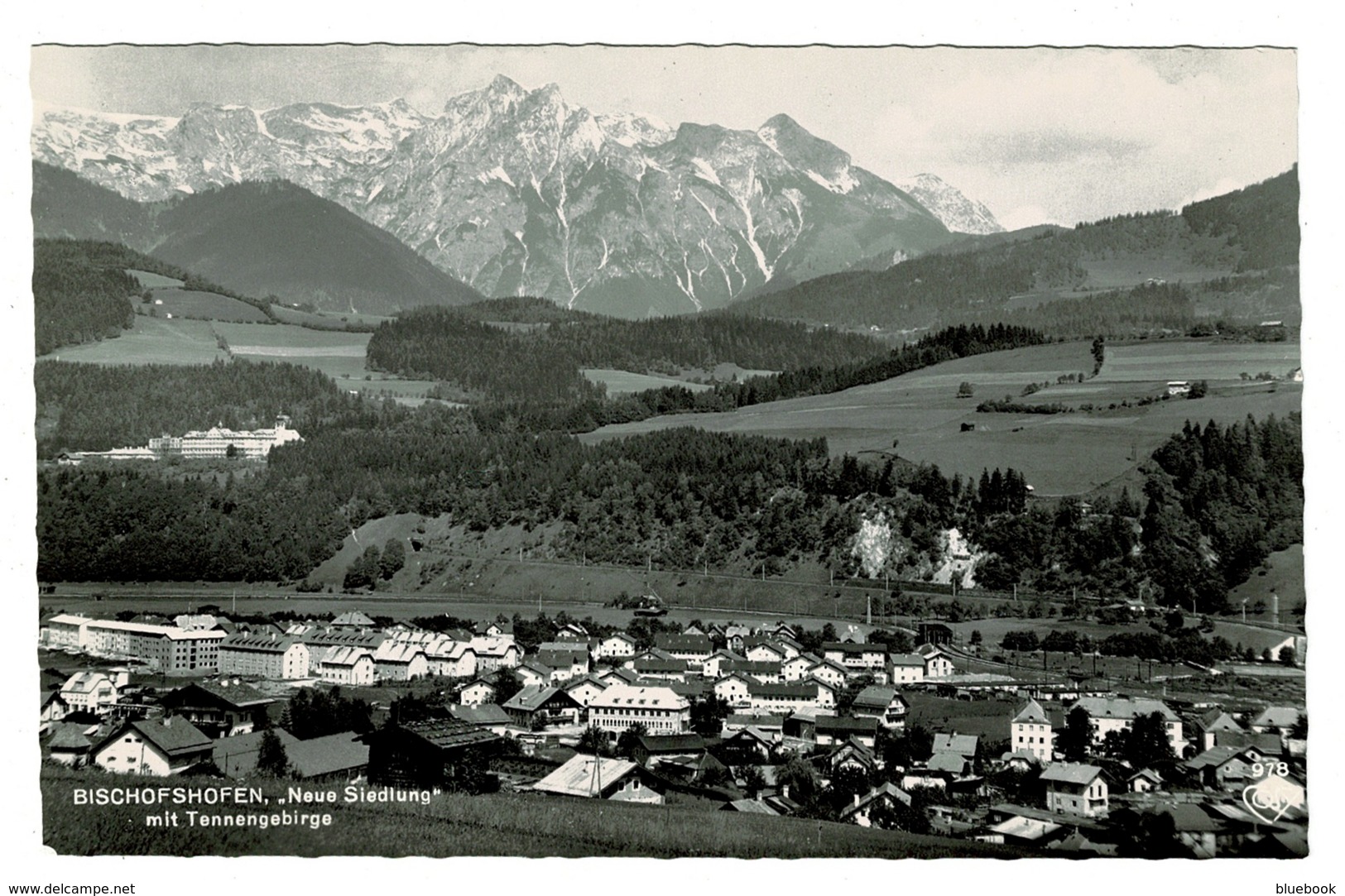 Ref 1376 - Real Photo Postcard - Bischofshofen  Neue Siedlung Mit Tennengebirge - Salzburg Austria - Bischofshofen