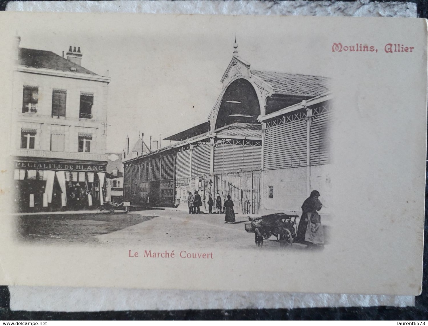 Carte Postale De Moulins, Carte Ayant Voyagé En 1903, Belle Animation, Le Marché Couvert,« 6 » - Moulins