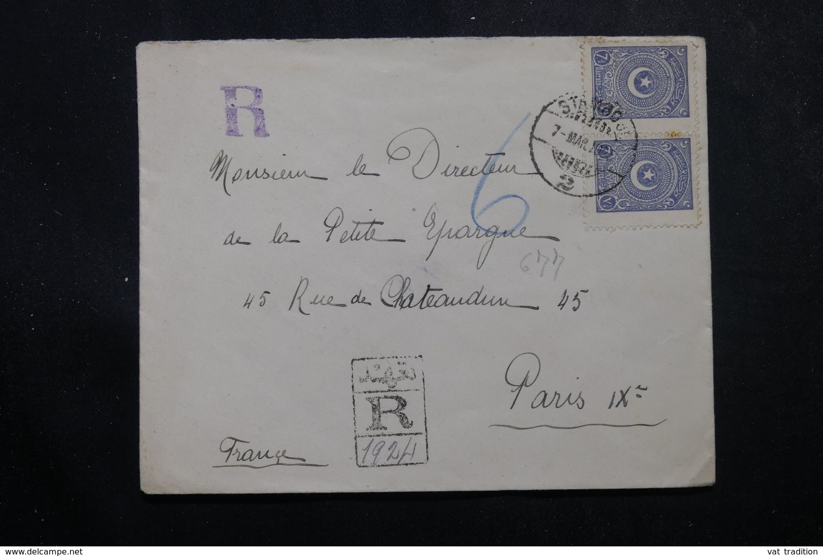 TURQUIE - Enveloppe En Recommandé De Istanbul Pour La France En 1925   Affranchissement Plaisant - L 63768 - Lettres & Documents