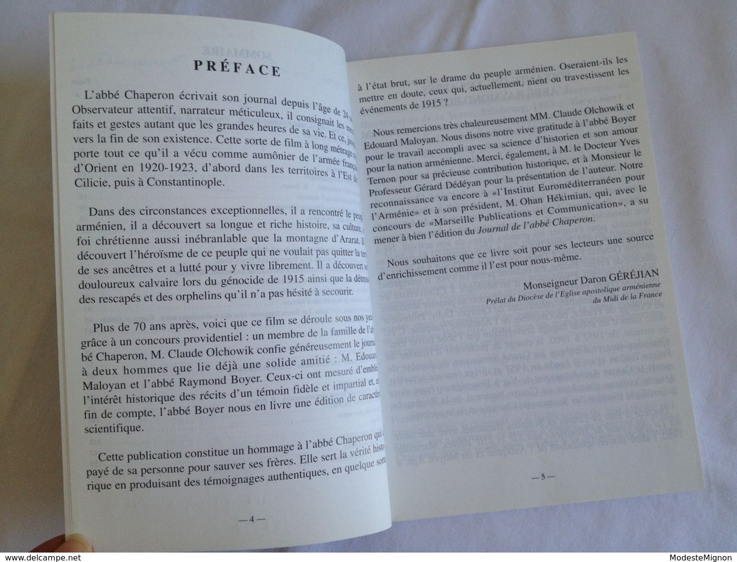 Un Aumônier Militaire Français Témoin Du Drame Arménien. Journal De L'abbé Chaperon (Cilicie 1920-Constantinople 1921) - Histoire