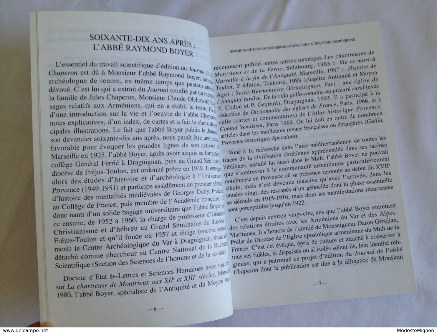 Un aumônier militaire français témoin du drame arménien. Journal de l'abbé Chaperon (Cilicie 1920-Constantinople 1921)