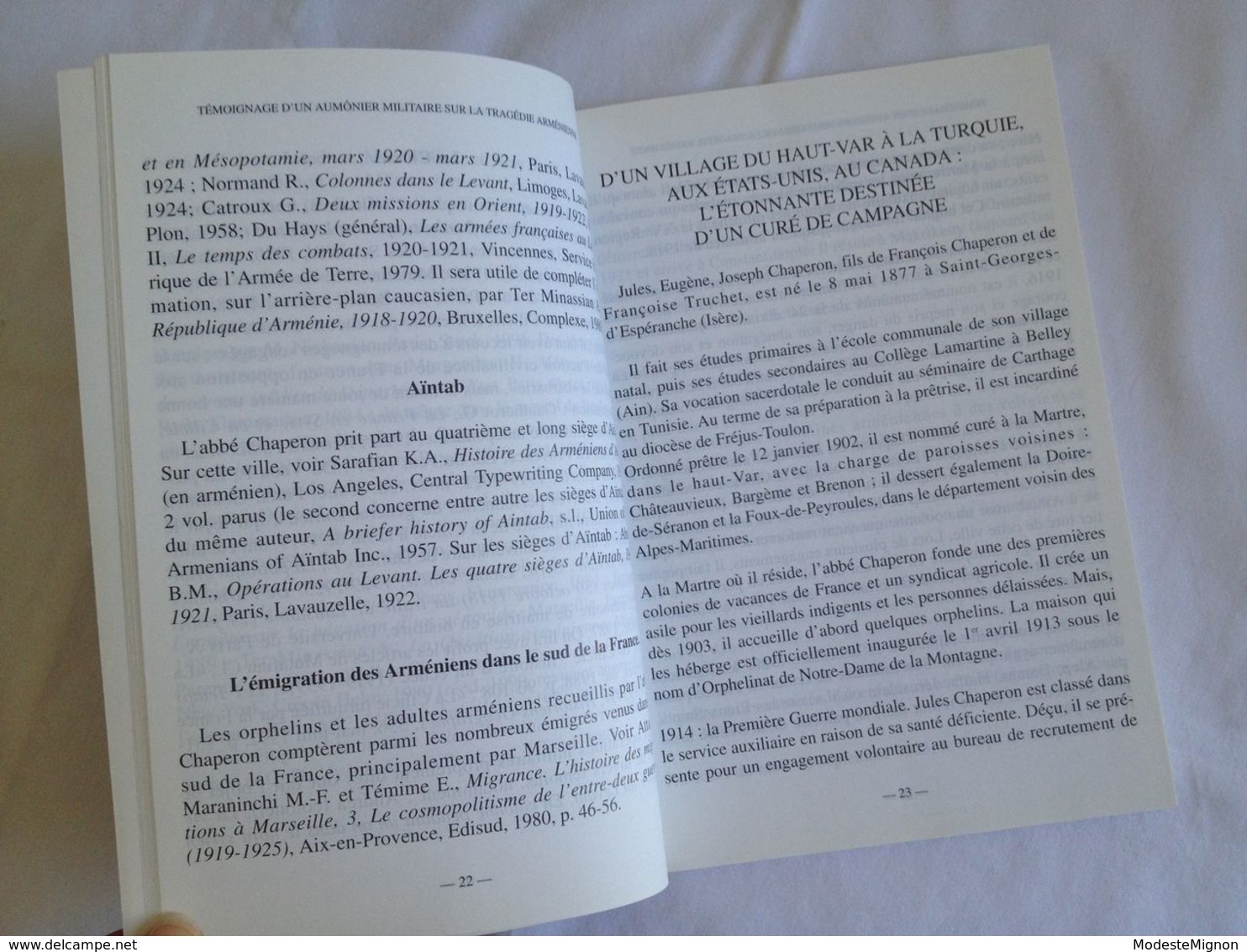 Un aumônier militaire français témoin du drame arménien. Journal de l'abbé Chaperon (Cilicie 1920-Constantinople 1921)
