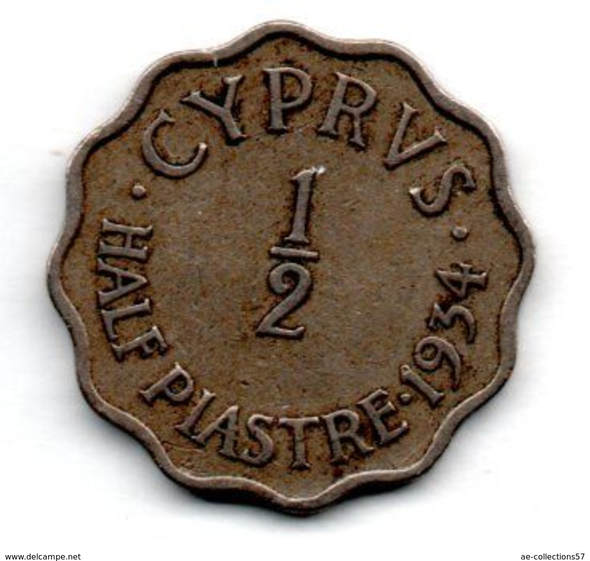 Chypre / 1/2 Piastre 1934 / TB - Cyprus