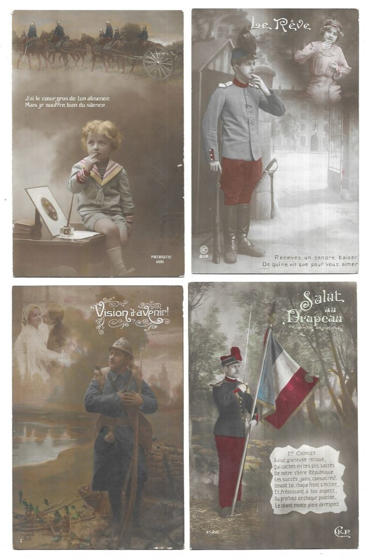 Patriotiques Lot De 300 CPA Fantaisies Militaires - 100 - 499 Postcards