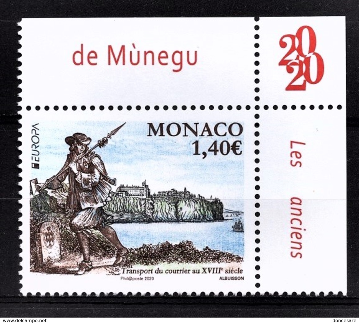 MONACO 2020 - EUROPA 2020 - LES ANCIENNES ROUTES POSTALES Y.T. N° 3234 / - NEUF ** - Unused Stamps