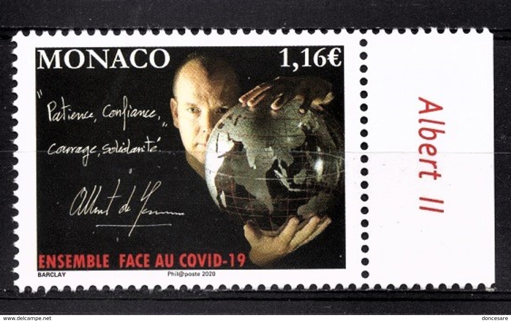 MONACO 2020 -Y.T. N° 3235 /  SOLIDARITÉ COVID-19 - NEUF ** - Unused Stamps