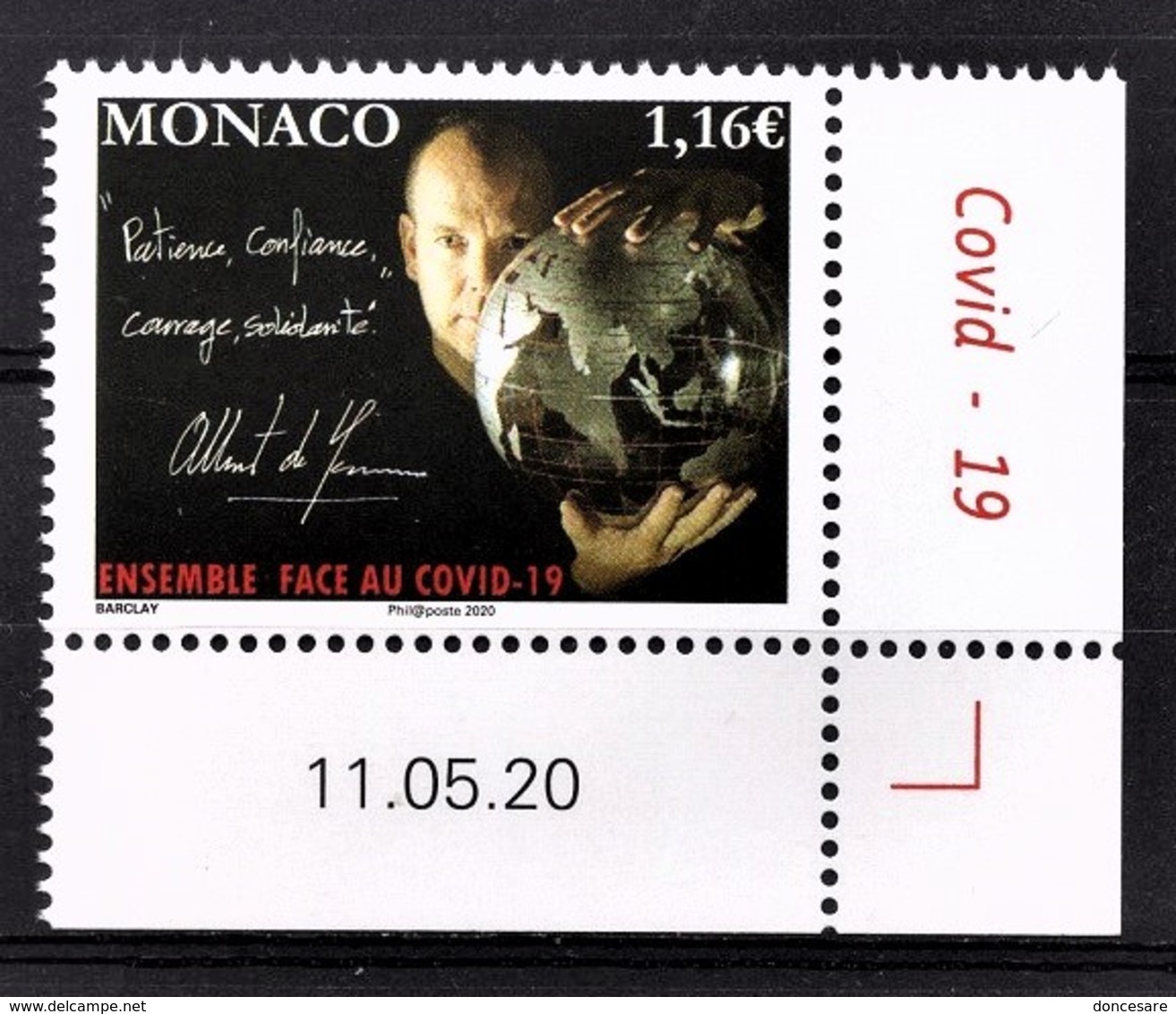 MONACO 2020 - SOLIDARITÉ COVID-19 - NEUF ** - Unused Stamps