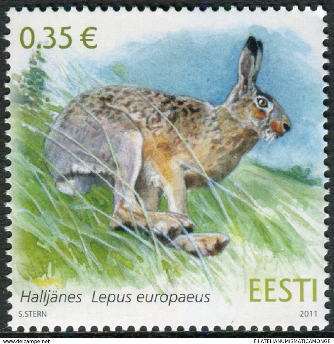 Estonia 2011  Correo Yvert Nº  648 ** Fauna. Liebre - Estland