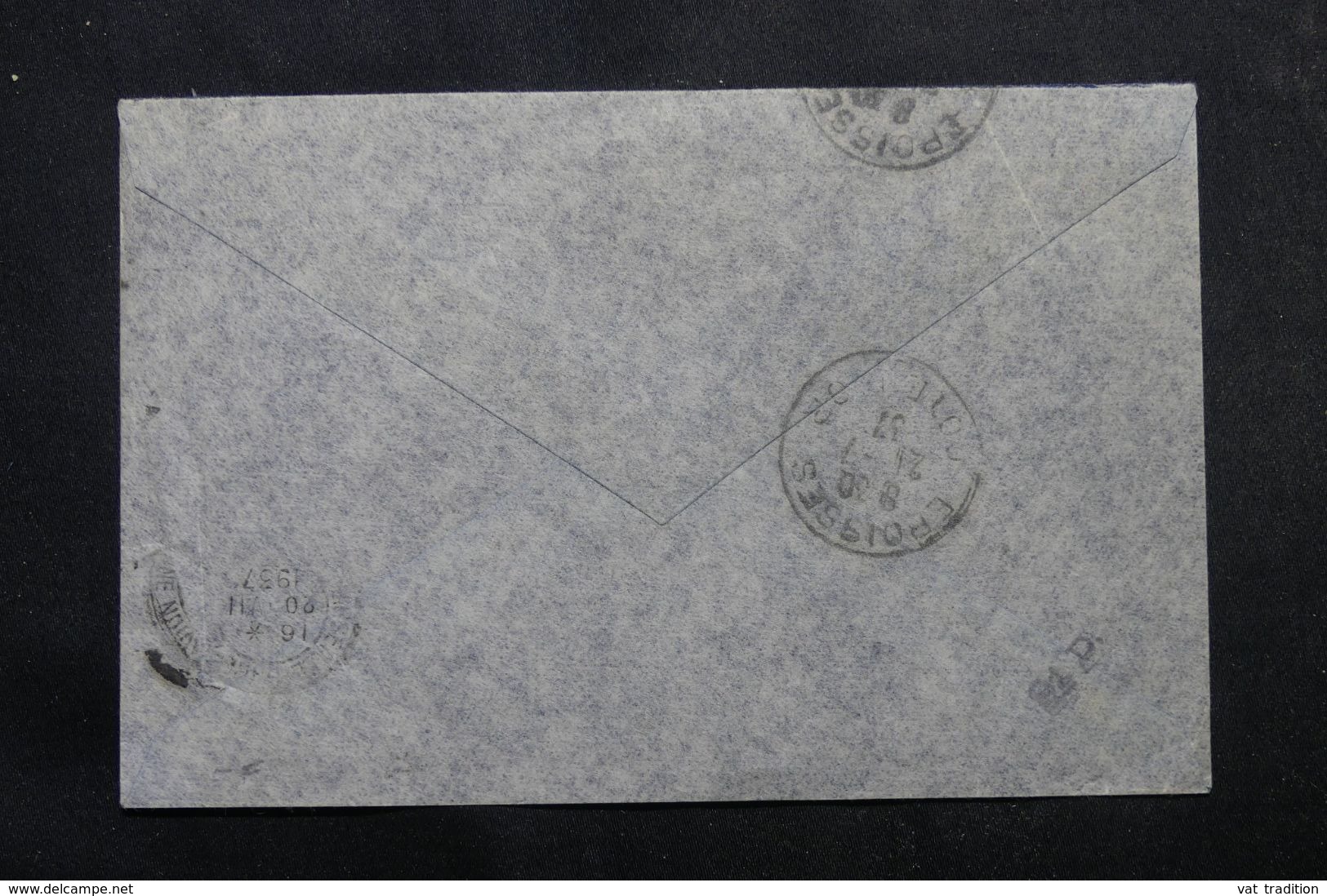 OUBANGUI CHARI - Enveloppe De Bangui Pour La France En 1937 Par Avion, Affranchissement Plaisant - L 63885 - Storia Postale