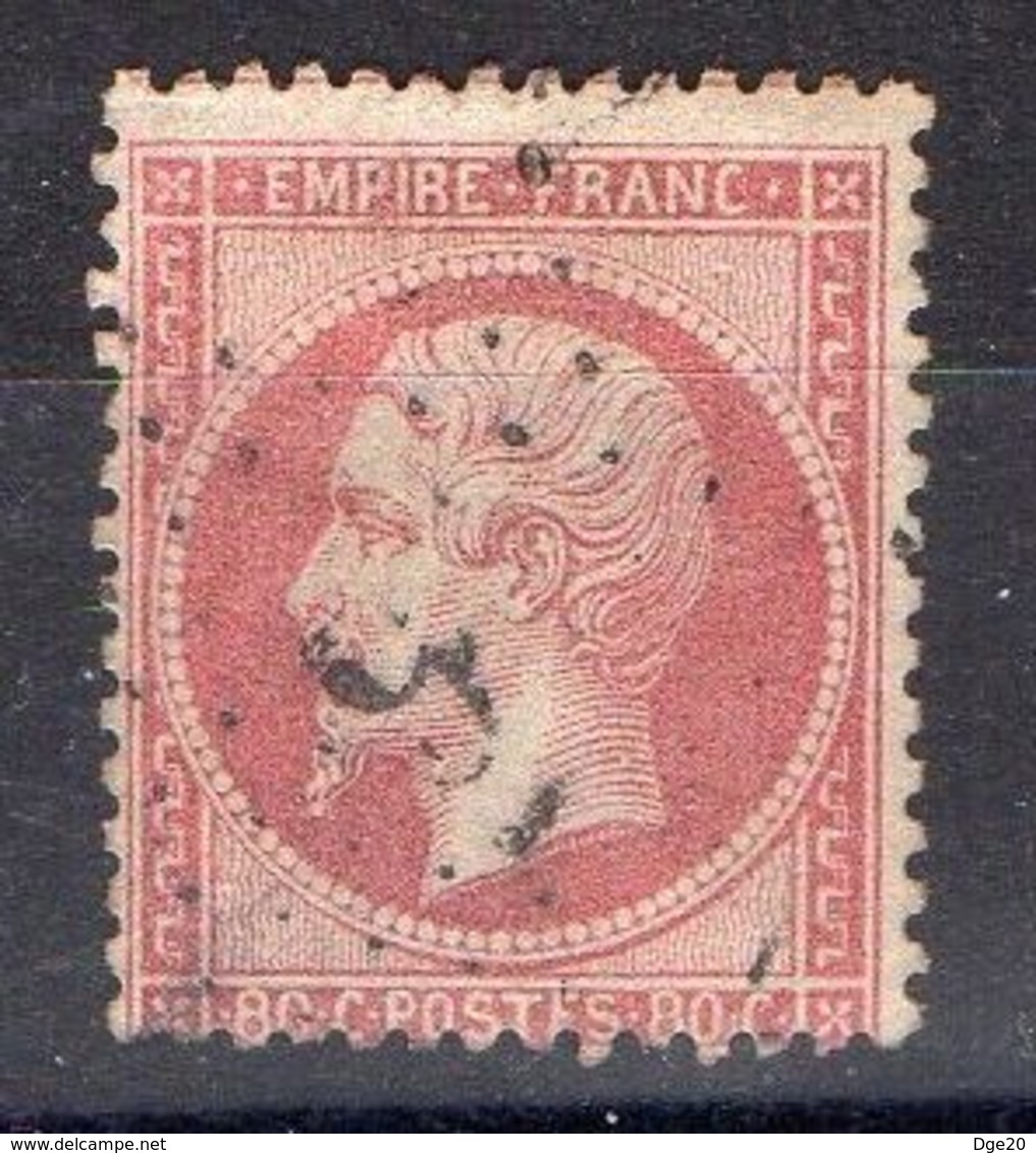 FRANCE ( POSTE ) S&M  N°  24  TIMBRE  TRES  BIEN  OBLITERE , A  SAISIR . R 7 - 1862 Napoleon III