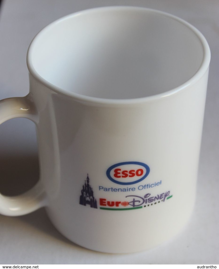 Mug Vintage Publicitaire ESSO Euro Disney Frontierland Arcopal France - Cups