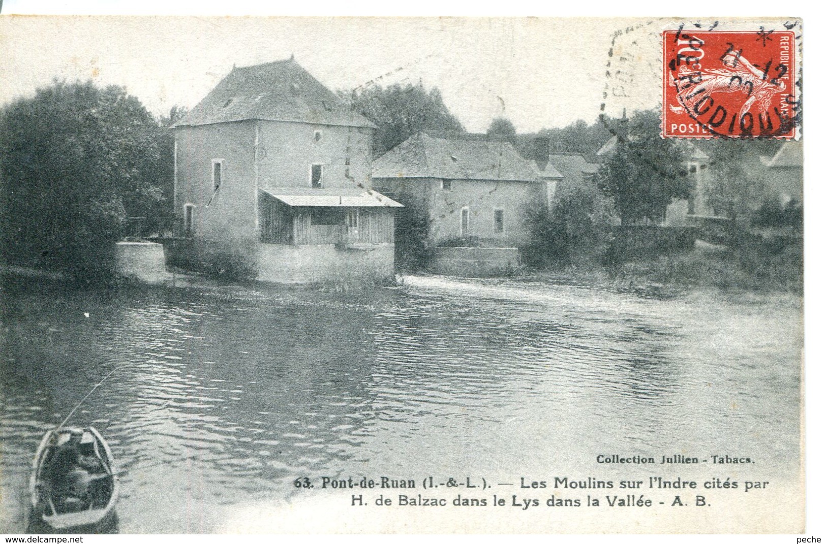 N°1345 R -cpa Pont De Ruan -les Moulins Sur L'Indre- - Watermolens